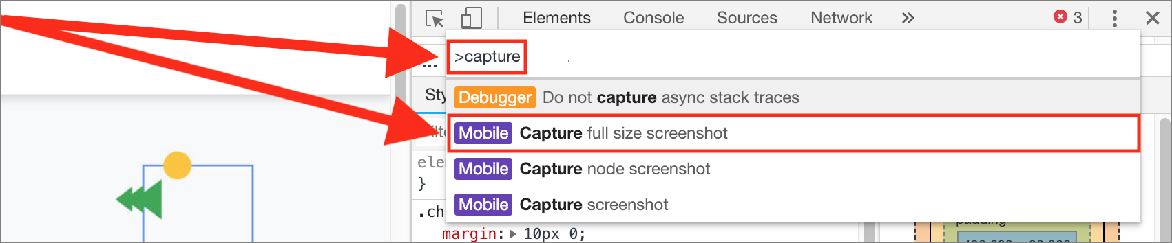 Chrome-capture-screenshot
